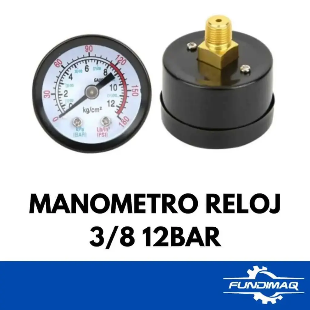 MANOMETRO 12BAR 3/8 COMPRESORA