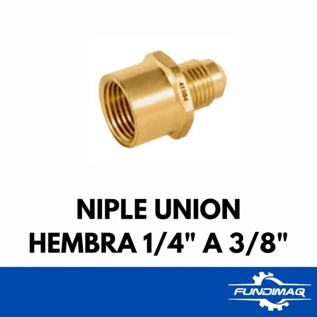 NIPLE UNION ROSCA HEMBRA A MACHO 1/4-3/8