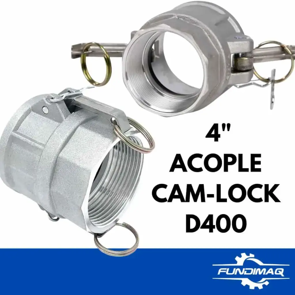 ACOPLE CAM-LOCK D400 4" ALUMINIO