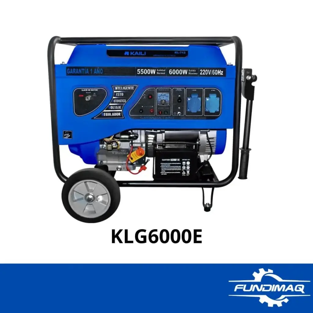 GENERADOR ELECTRICO KLG6000E KAILI 220V 60Hz