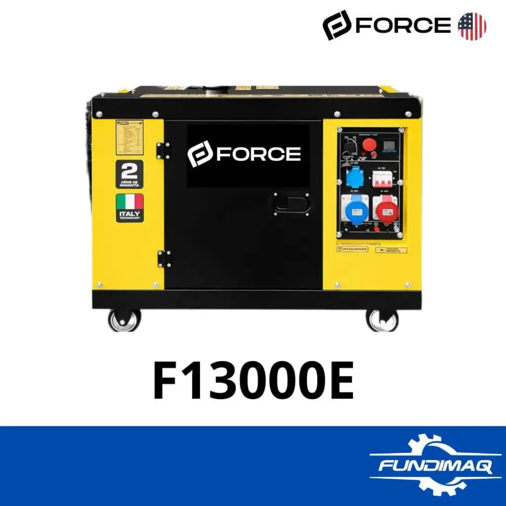 GENERADOR GRUPO ELECTROGENO 13KW ARRANQUE ELECTRICO INCLUYE BATERIA Y RUEDAS DE TRANSPORTE