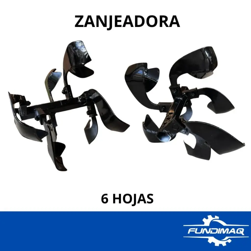 ZANJEADOR DE 6 HOJAS PARA MOTOCULTOR