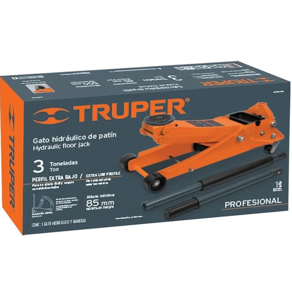 GATA HIDRAULICO 3TON LAGARTO  TRUPER COD 14947