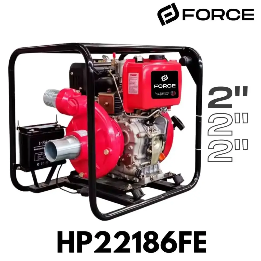 [HP22186FE] MOTOBOMBA ALTA PRESION 2" DIESEL 10HP FORCE 186FE