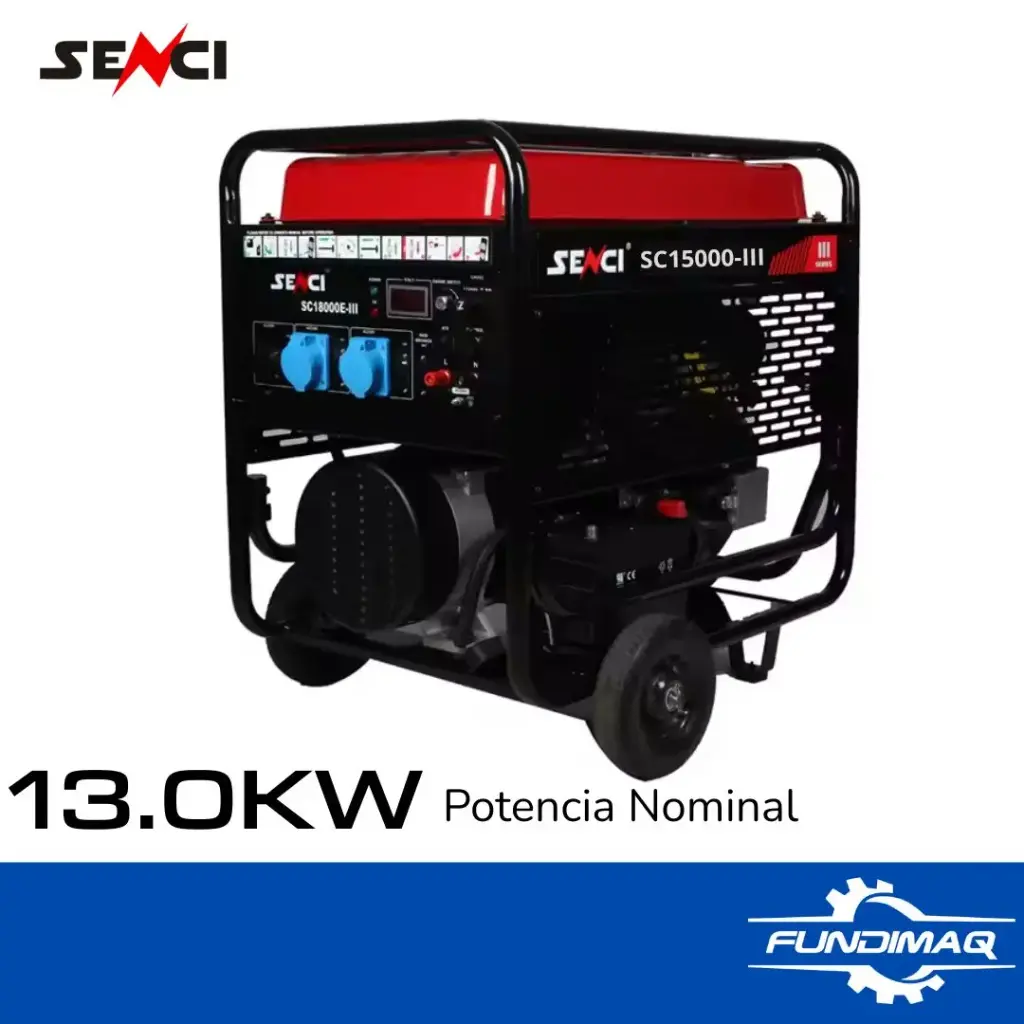 GENERADOR SC15000-III MAX 14KW NETO 13KW 220V SENCI GASOLINERO