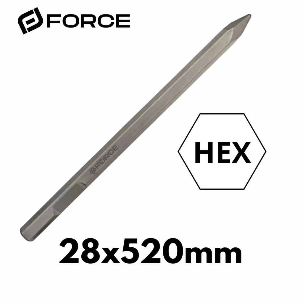 [CH28520PA] CINCEL HEX FORCE 28 x 520mm PUNTA AGUDA