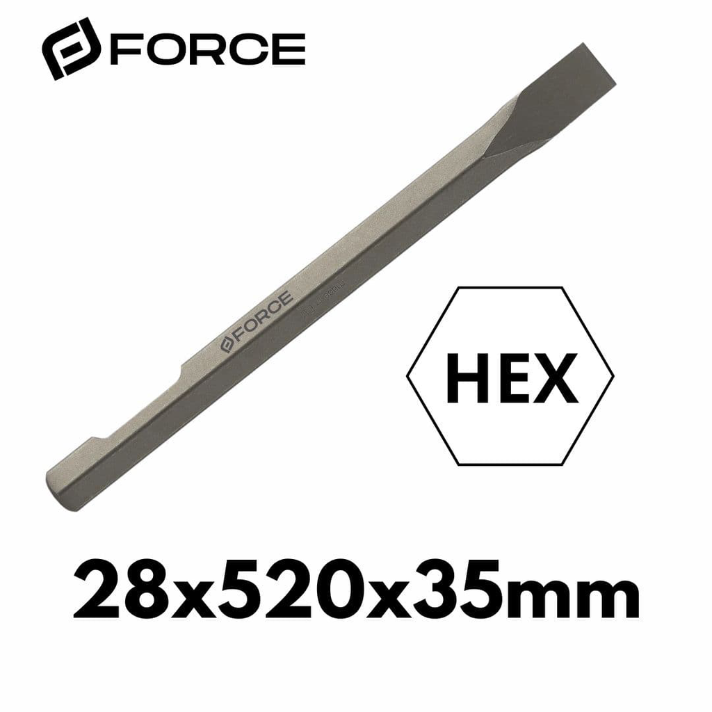 [CH28520PP] CINCEL HEX FORCE 28 x 520 x 35mm PUNTA PLANA