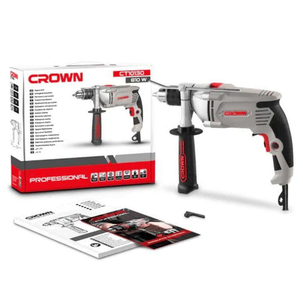 TALADRO PERCUTOR 780W 1/2" CROWN CT10066