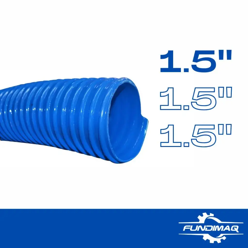 MANGUERA AZUL SUCCION 1.5" CORRUGADA
