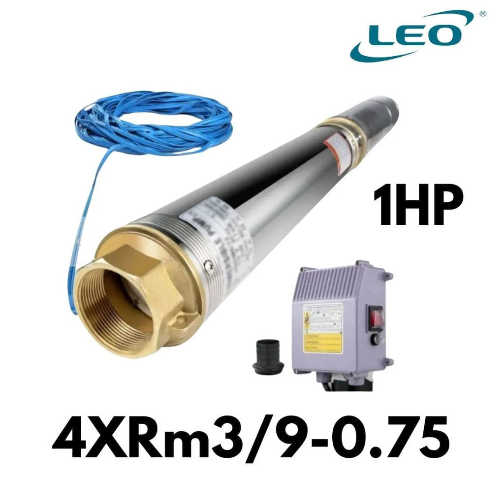 ELECTROBOMBA SUMERGIBLE LEO 1HP DESCARGA 1 1/4" 220V MONOF 4XRm3/9-0.75