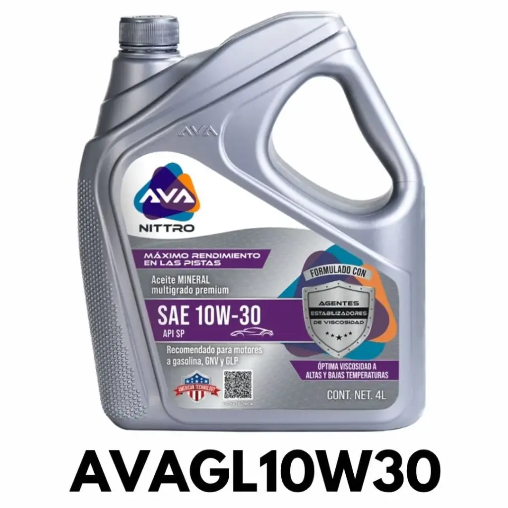 [AVAGL10W30] ACEITE 4T SAE 10W30 AVA GALON NITTRO MINERAL