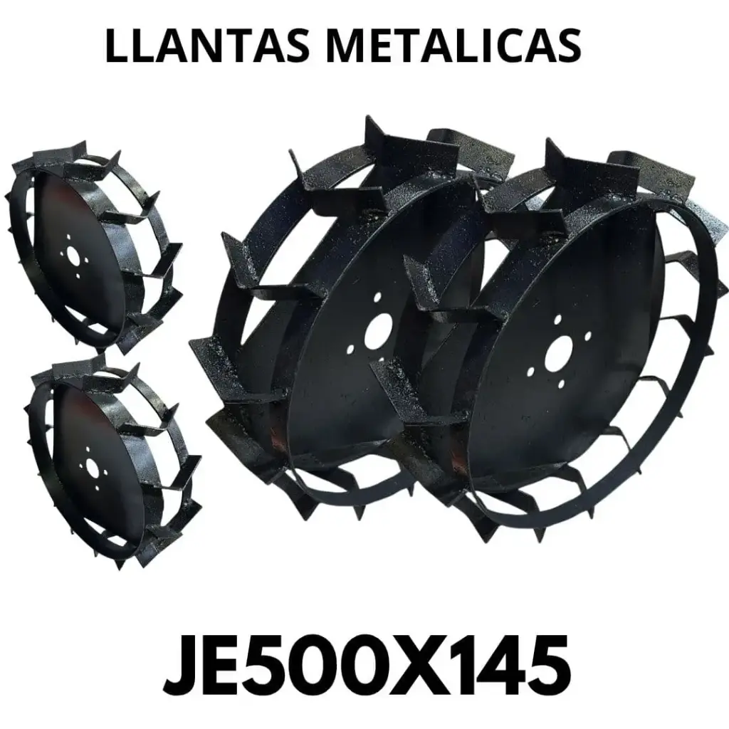 [JE500X145] LLANTAS METALICAS PAR 500X145MM NACIONAL P/MOTOCULTOR