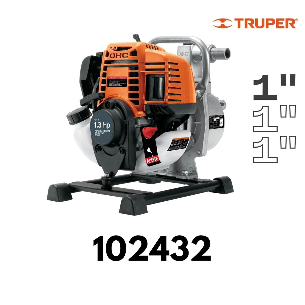 MOTOBOMBA AUTOCEBANTE 1" TRUPER 2T