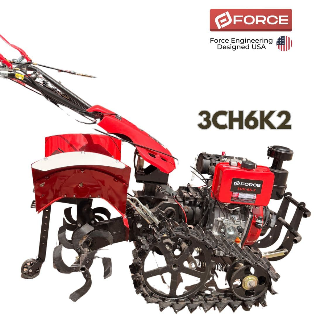 [3CH6K2] MOTOCULTOR 4WD 4X4 DIESEL FORCE 18HP + ACCS LLANTAS ORUGA 3CH-6K2