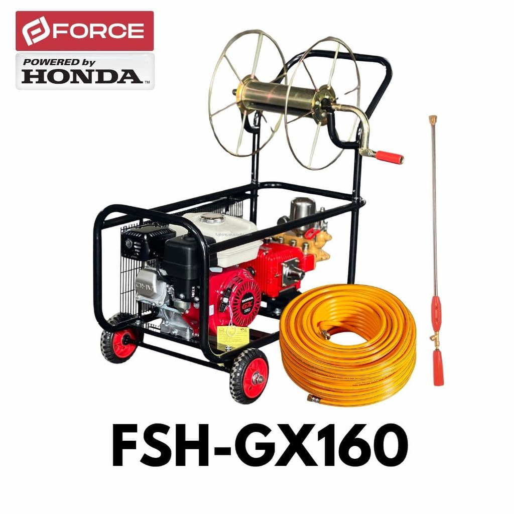 [MFGX160] MOTOFUMIGADORA ESTACIONARIA HONDA GX160 + LANZA, 100M MANG Y CARRETA