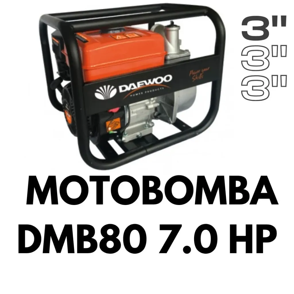 [DMB80] MOTOBOMBA AUTOCEBANTE 3" 7HP DAEWOO GAEH80