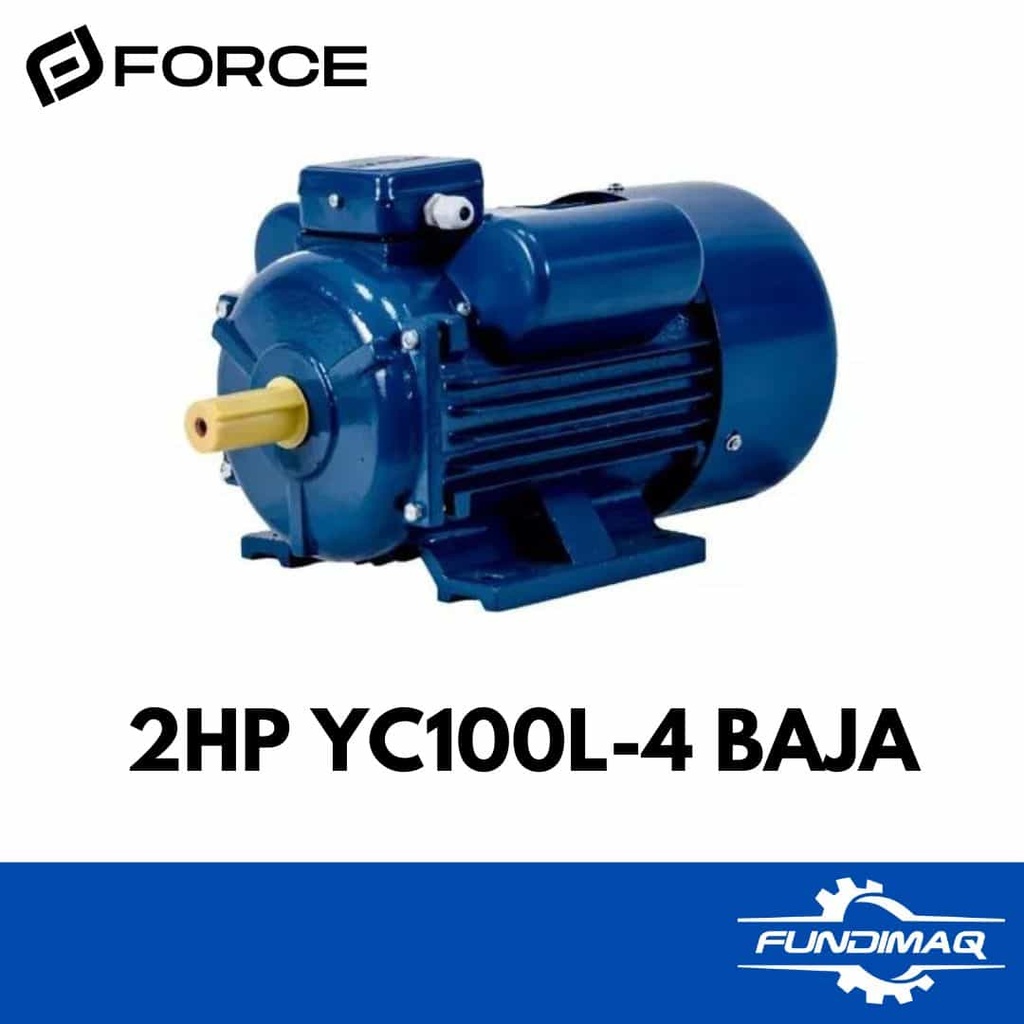 MOTOR 2HP YC100L4 FORCE BAJA MONOFÁSICO