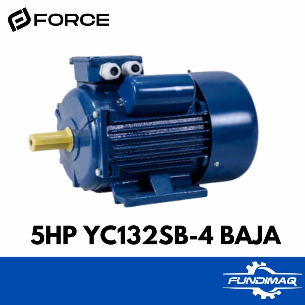 [YC132SB4] MOTOR 5HP YC132SB4 FORCE MONOFÁSICO BAJA