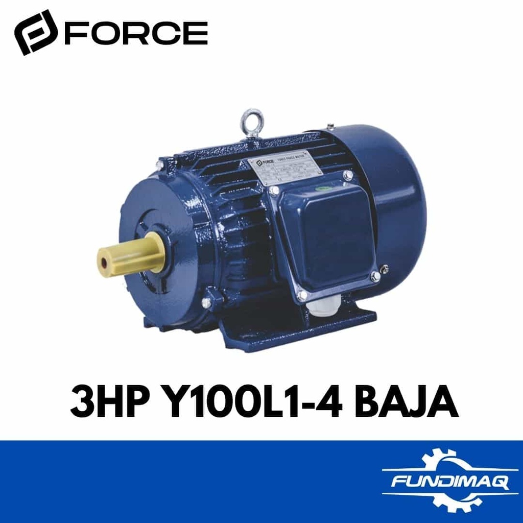 MOTOR 3HP Y100L1-4 FORCE TRIFÁSICO BAJA 