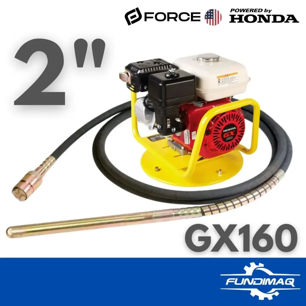 KIT VIBRADORA 50mm HONDA GX160 5.5HP+MANGUERA FORCE 2" X 6M MVP50