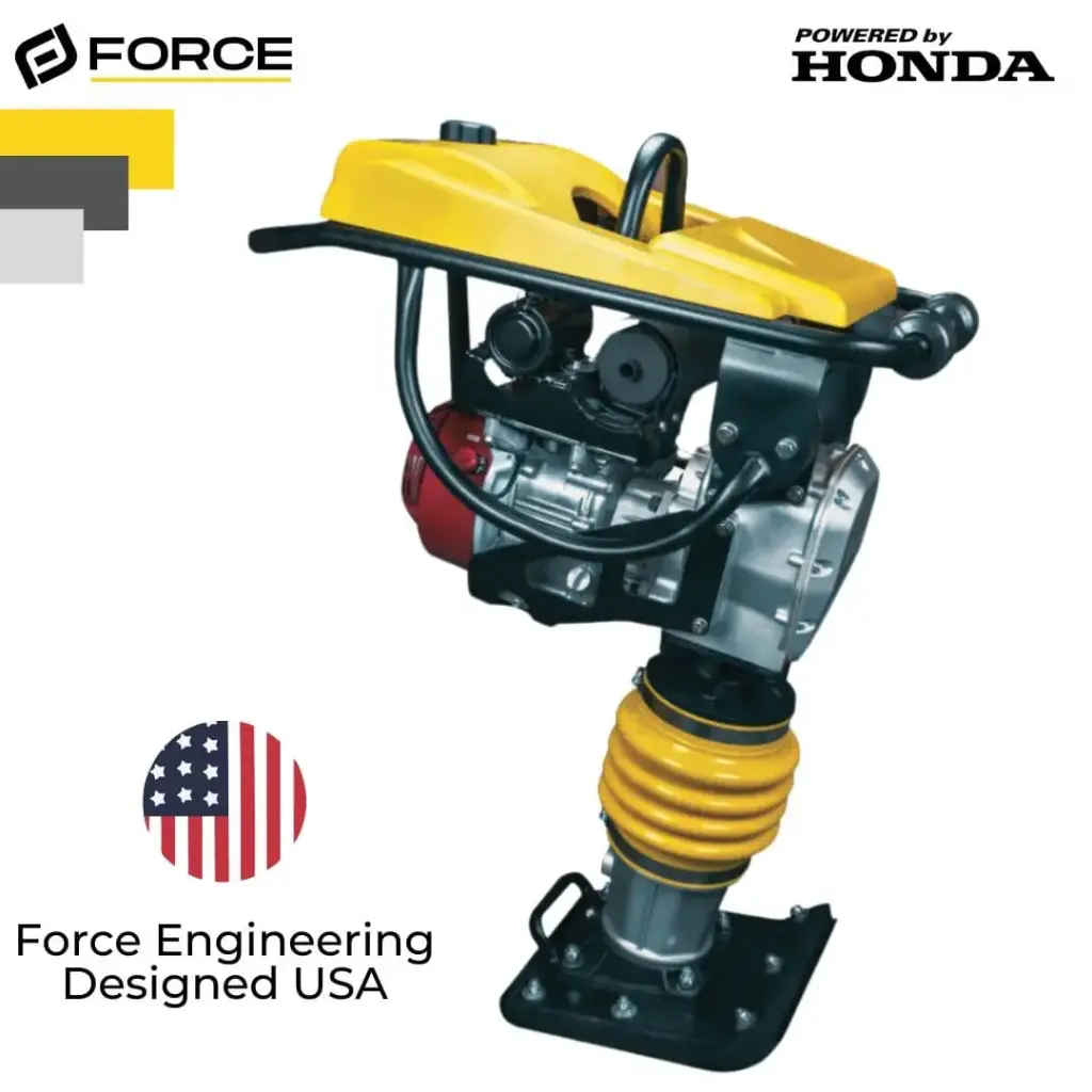 VIBROAPISONADOR 15KN RM80H FORCE MOTOR HONDA GX160 5.5HP CON TAPA RAMMER