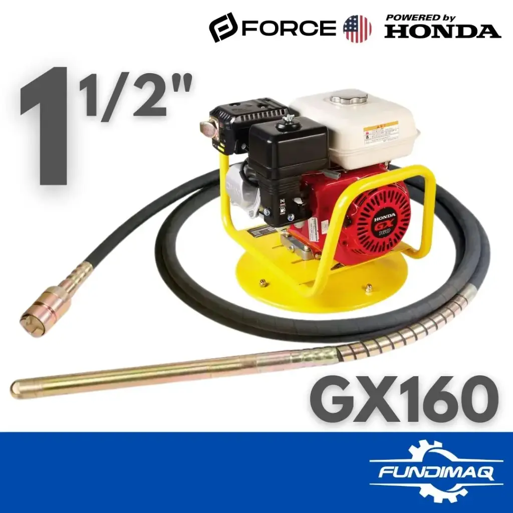 KIT VIBRADORA CONCRETO MOTOR HONDA GX160 5.5HP  + MANGUERA FORCE 1.5" X 6M (38mm)