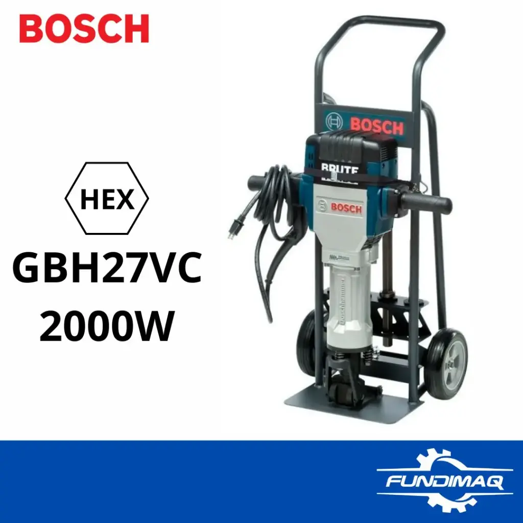 [GSH27VC] MARTILLO DEMOLEDOR 2000W 62J BOSCH GSH27 VC HEXAGONAL 1 1/8 + CARRY