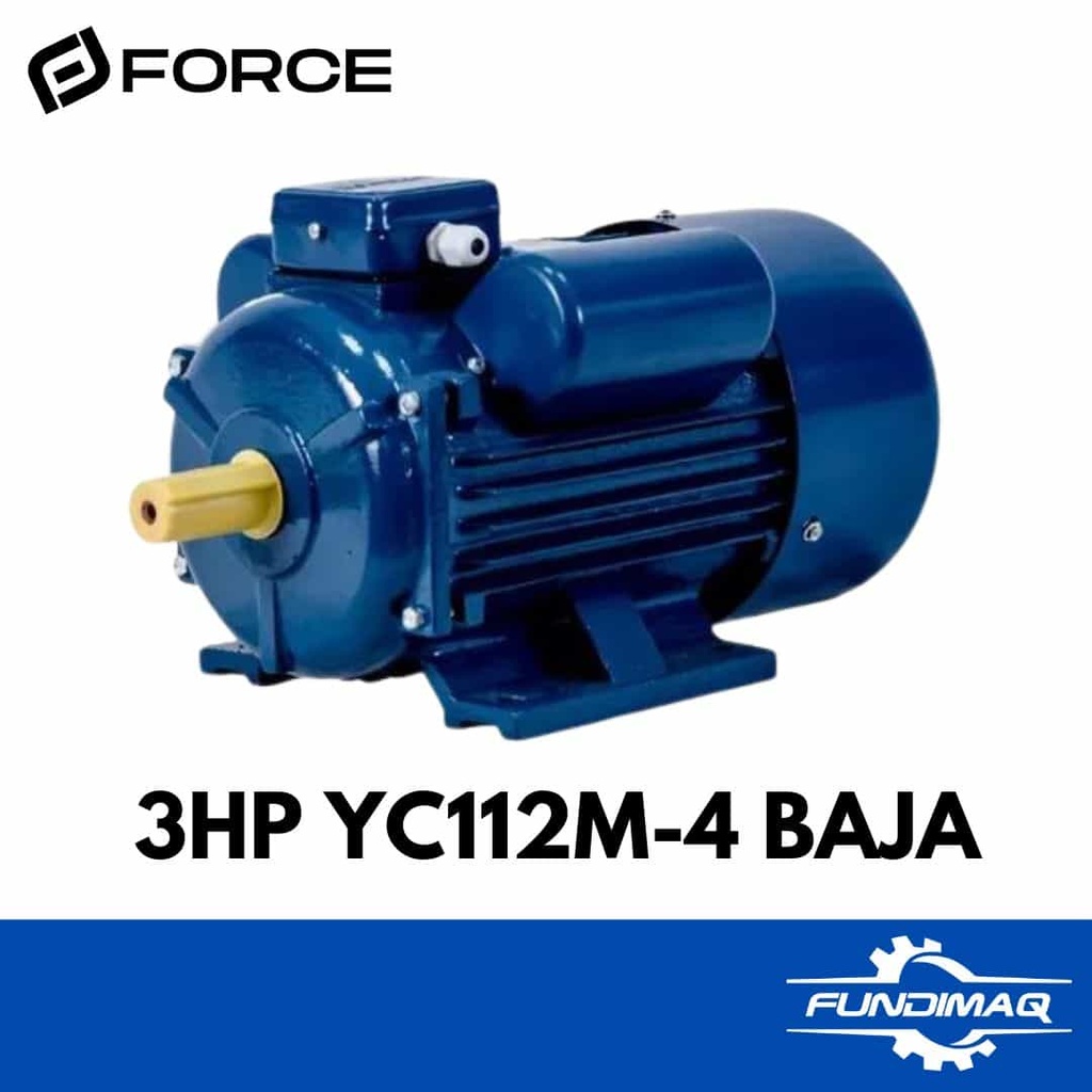 MOTOR 3HP YC112M-4 FORCE MONOFÁSICO BAJA
