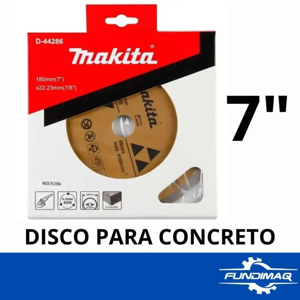 [D44286] DISCO 7" CONCRETO 180MM MAKITA D-44286