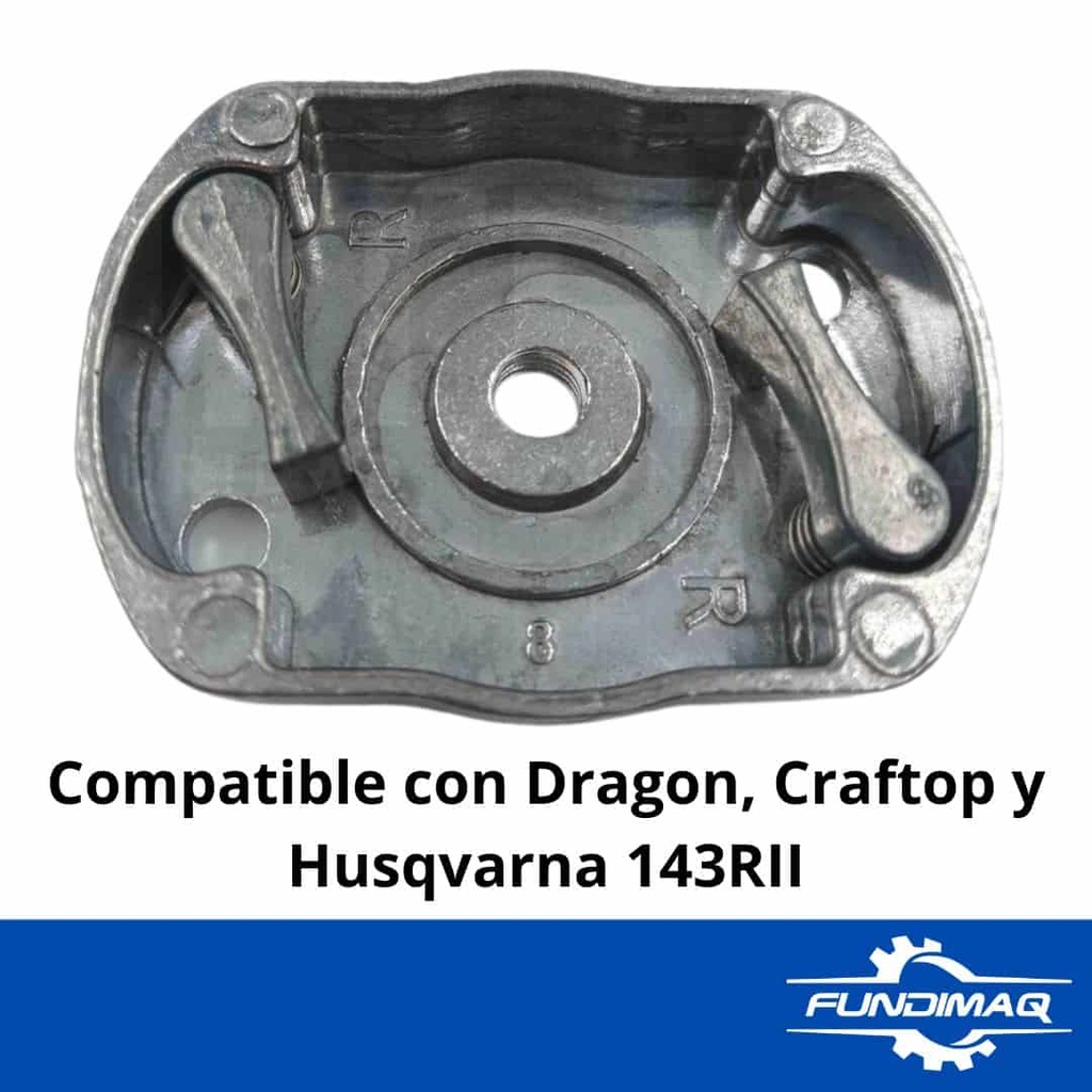 Plato con trinquetes de METAL de motoguadaña china compatible con Dragon, Craftop y Husqvarna 143RII