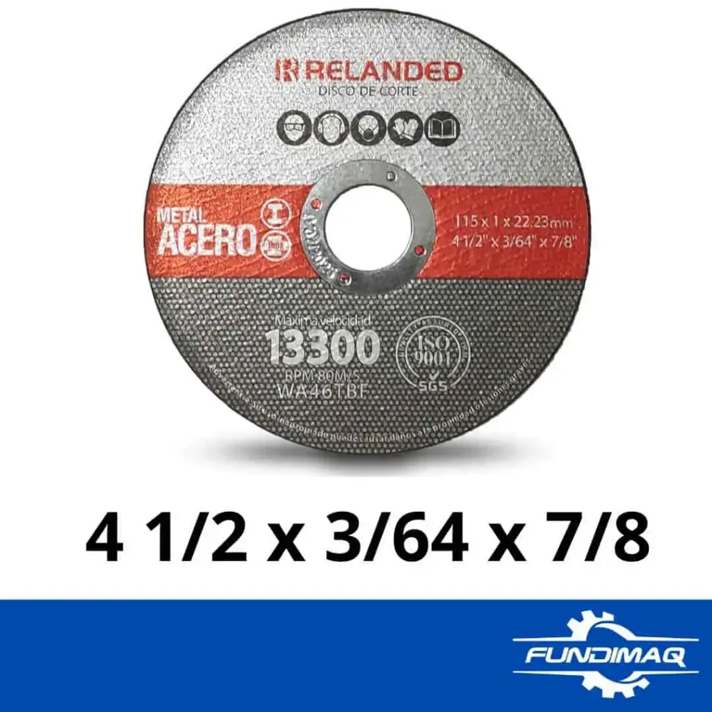 [100031] DISCO CORTE METAL 4.5" x 3/64 x 7/8 RELANDED