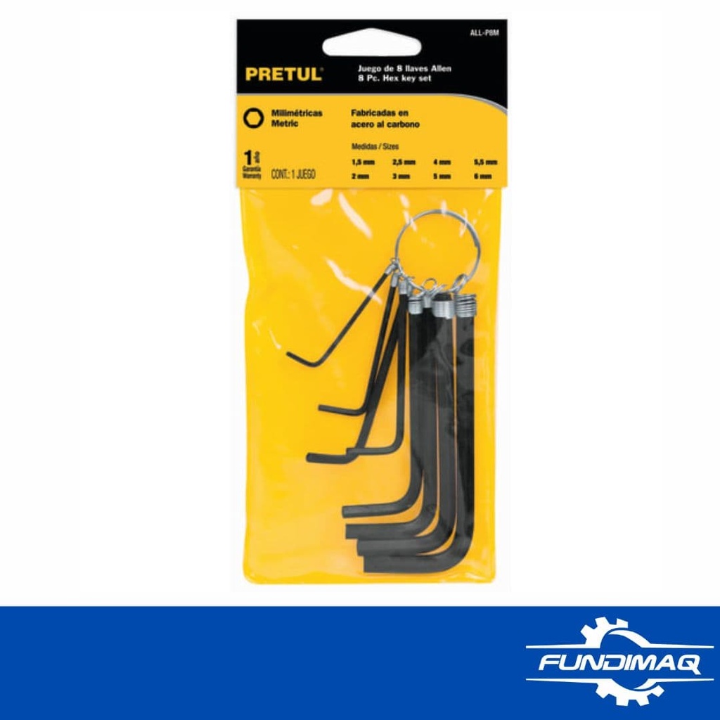 [402070] KIT LLAVE ALLEN MM PRETUL 21851
