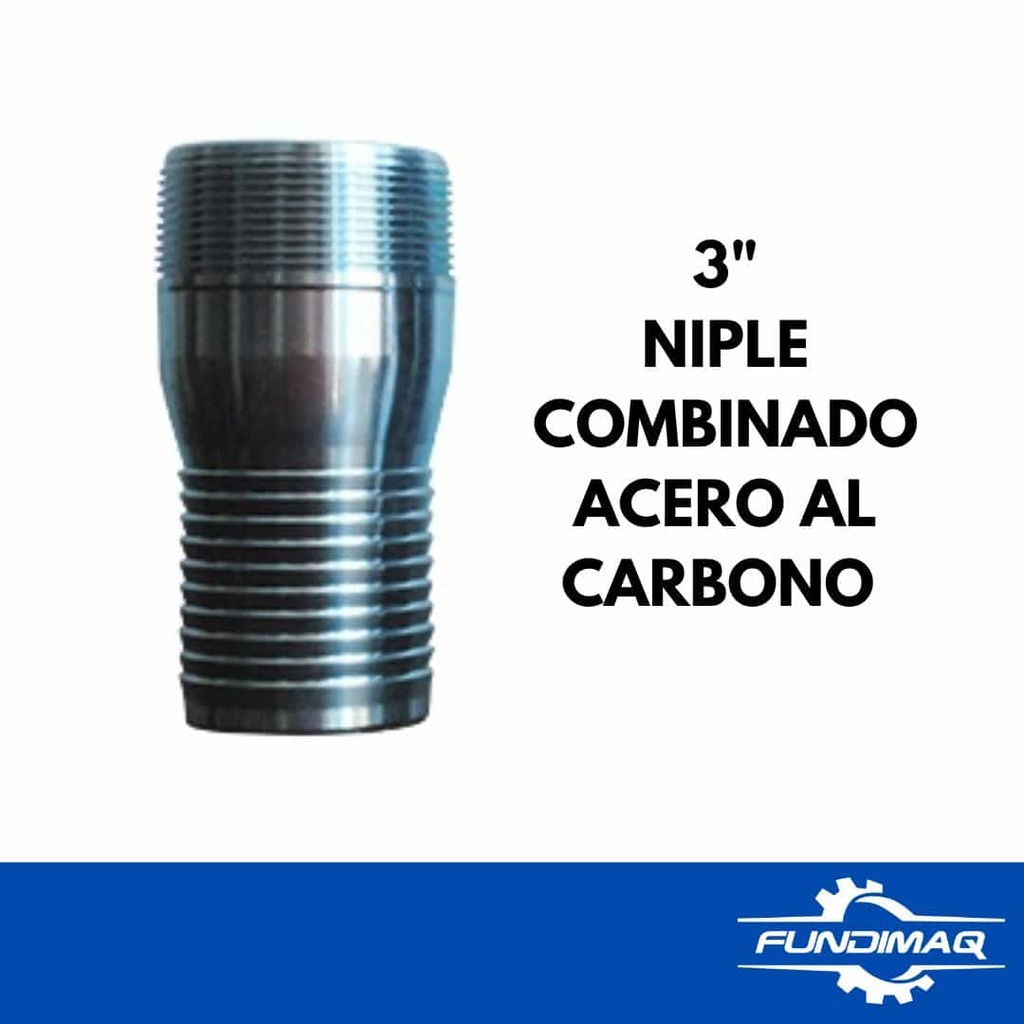 NIPLE COMBINADO ACERO AL CARBONO 3" NPT