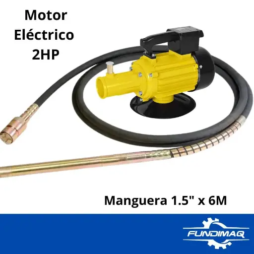 KIT VIBRADORA DE CONCRETO ELECTRICA 2HP  + MANGUERA FORCE 1.5" X 6M (38mm)