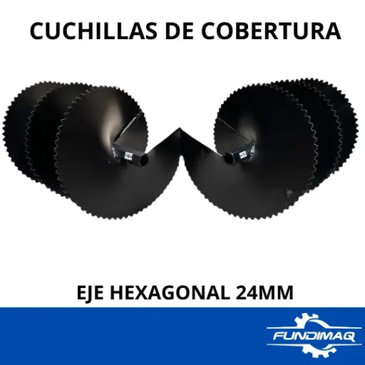 CUCHILLA DE COBERTURA EJE 24MM PARA MOTOCULTOR