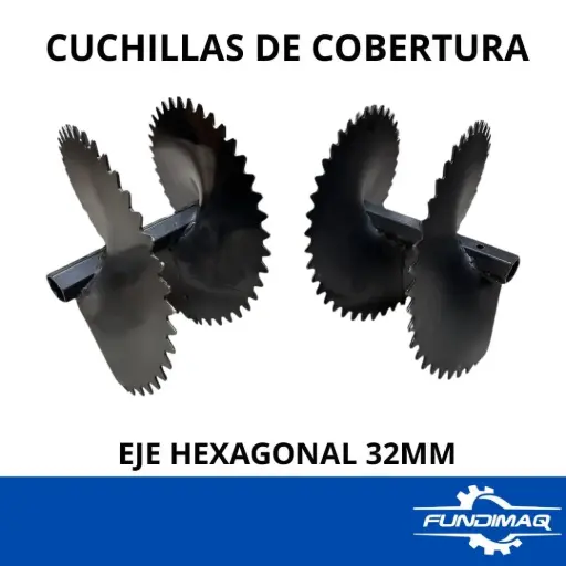 CUCHILLA DE COBERTURA EJE 32MM PARA MOTOCULTOR
