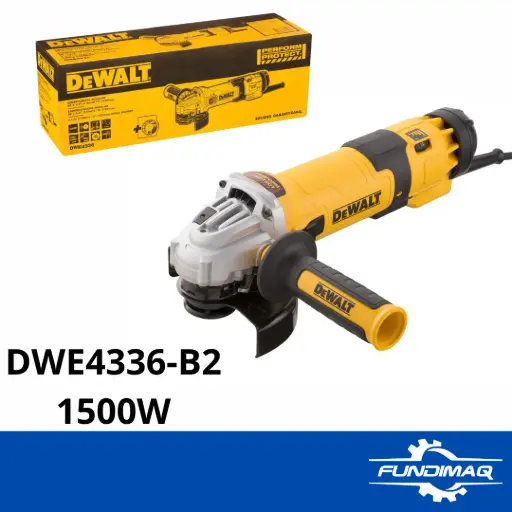 [DWE4336B2] AMOLADORA 4.5" 1500W DEWALT VELOCIDAD VARIABLE DEWALT DWE4336-B2