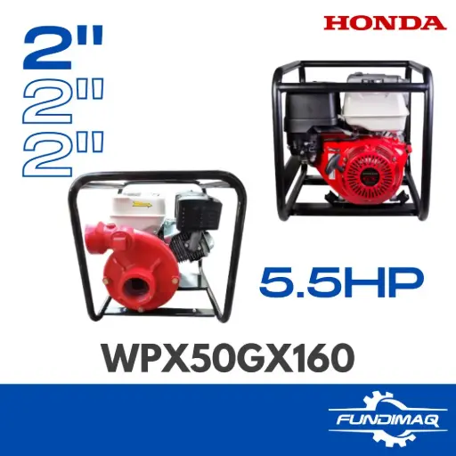 [WPX50GX160] KIT MOTOBOMBA 2" WPX50 GX160 HONDA 5.5HP ALTA PRESION