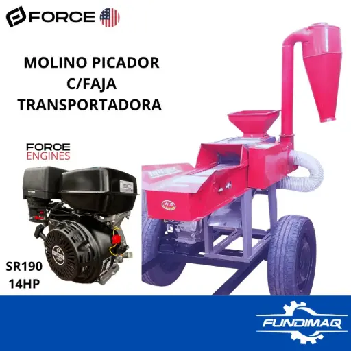 [PM4000SR190] MOLINO PICADORA FORCE PM4000I MOTOR SR190 14HP