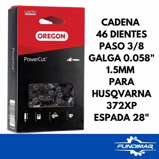 [900644] CADENA 46D 3/8" 1.5MM CUADRADA PARA HUSQVARNA 372XP ESPADA 28"
