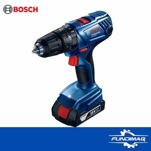 TALADRO PERCUTOR INALAMBRICO 18V BOSCH GSB 180 -LI DOBLE BATERIA Y MALETIN PROFESIONAL