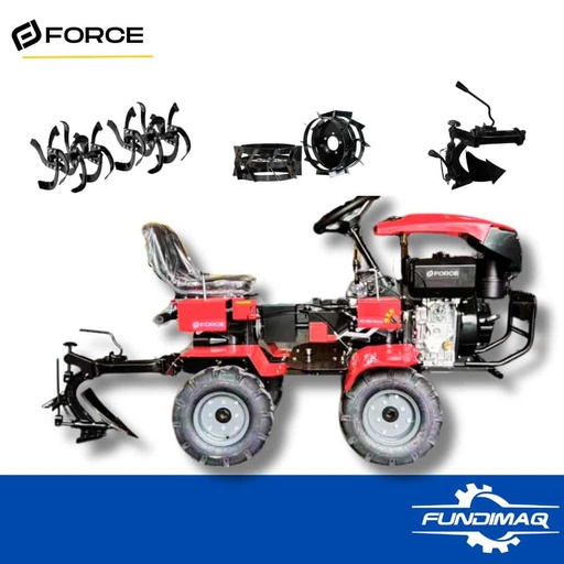 [201080] KIT MOTOCULTOR 4RUEDAS 4X4 15HP FORCE